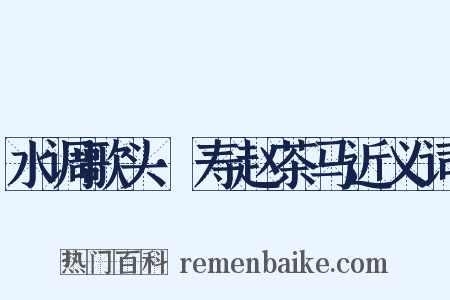 水调歌头·寿赵茶马近义词是什么意思的图片